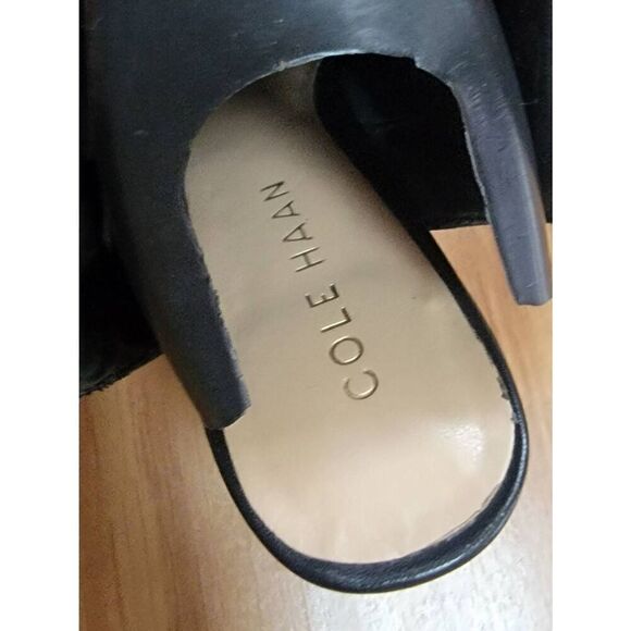 Cole Haan Peep Toe Leather Bootie 6.5 - Picture 6 of 8